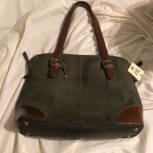Europa Leather olive green fossil purse